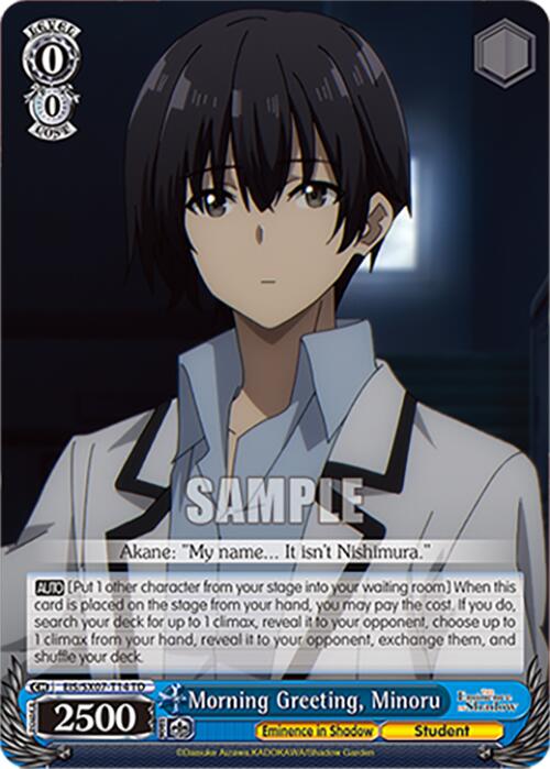 Morning Greeting, Minoru (EIS/SX07-T14) [The Eminence in Shadow]
