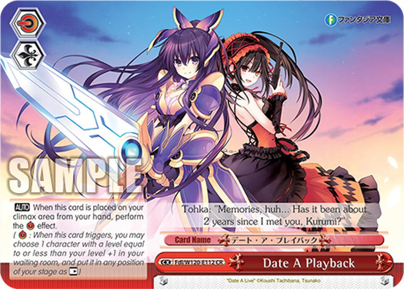 Date A Playback (Fdl/W120-E112 CR) [Fujimi Fantasia Bunko Vol.2]