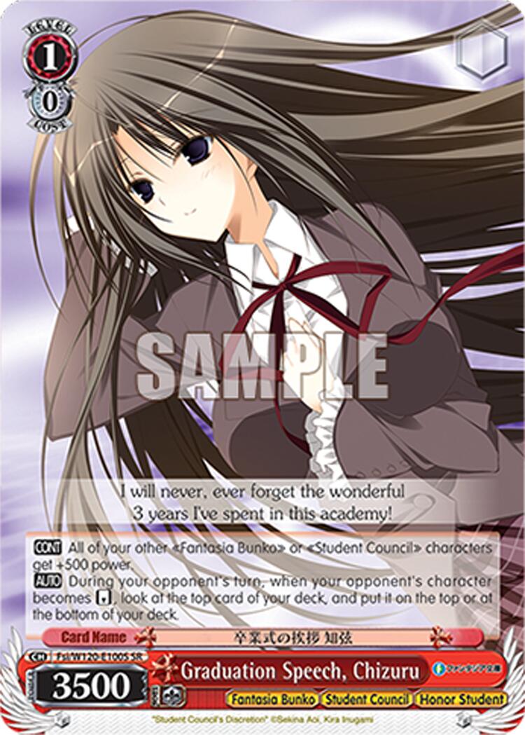 Graduation Speech, Chizuru (Fsi/W120-E100S SR) [Fujimi Fantasia Bunko Vol.2]