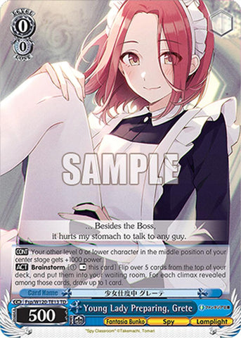 Young Lady Preparing, Grete (Fsp/W120-TE13R RRR) [Fujimi Fantasia Bunko Vol.2]
