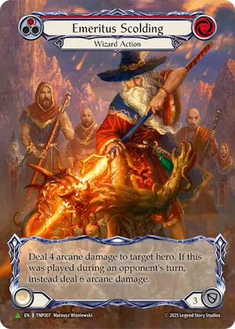 Emeritus Scolding (Red) (Marvel) [TNP007] (Promo)  Rainbow Foil