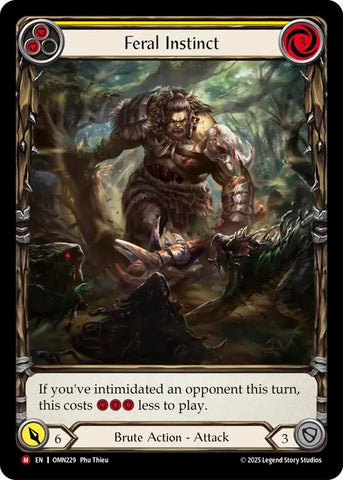 Feral Instinct (Extended Art) [OMN229] (Omens of the Third Age)  Cold Foil
