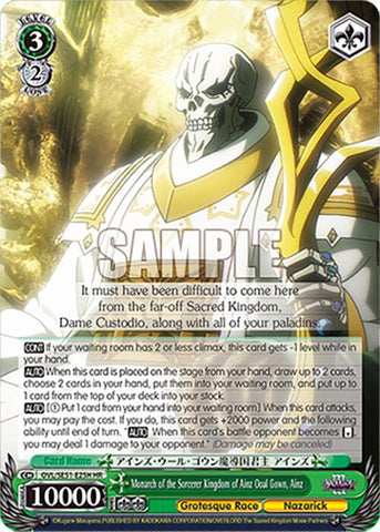 Monarch of the Sorcerer Kingdom of Ainz Ooal Gown, Ainz (OVL/SE51-E25H HR) [Nazarick: Tomb of the Undead Vol.3 Extra Booster]