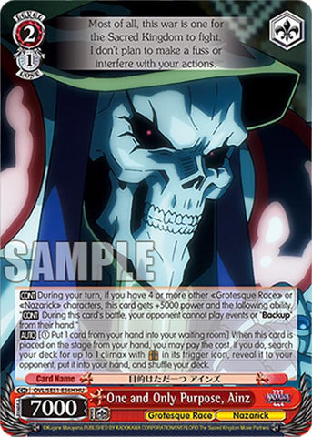 One and Only Purpose, Ainz (OVL/SE51-E56H HU) [Nazarick: Tomb of the Undead Vol.3 Extra Booster]