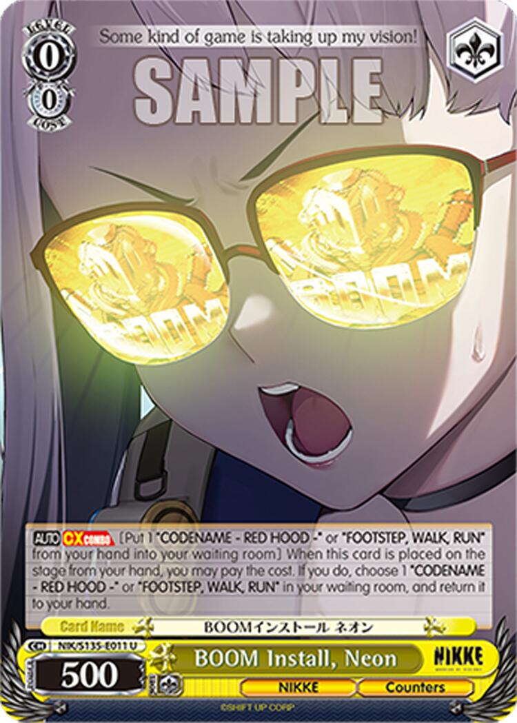 BOOM Install, Neon (NIK/S135-E011) [GODDESS OF VICTORY: NIKKE Vol.2]