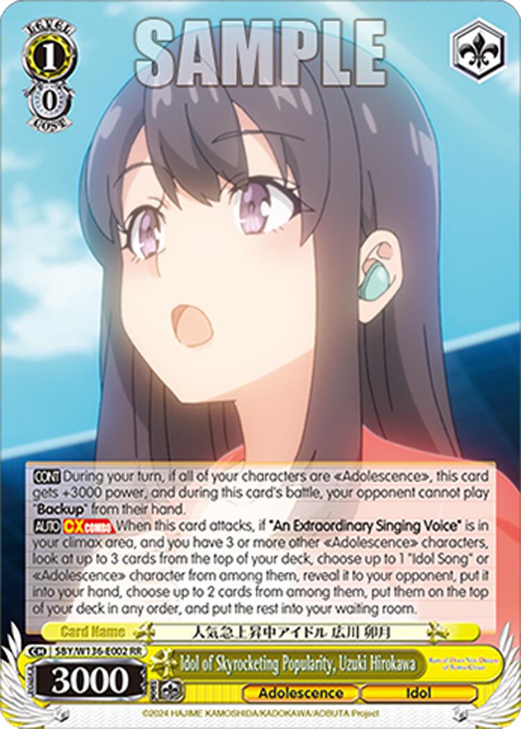 Idol of Skyrocketing Popularity, Uzuki Hirokawa (SBY/W136-E002) [Rascal Does Not Dream of Santa Claus]