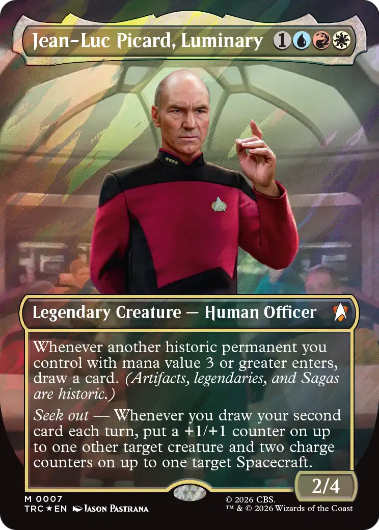 Jean-Luc Picard, Luminary (Borderless) (Surge Foil) [Star Trek Commander]