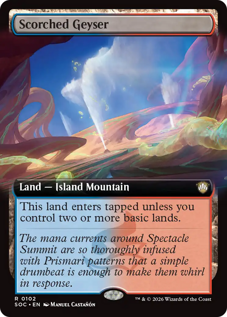 Scorched Geyser (Extended Art) [Secrets of Strixhaven Commander]