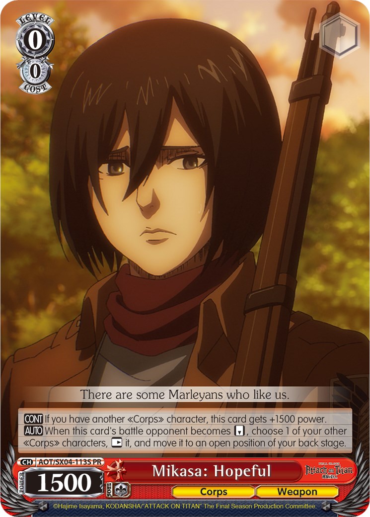 Mikasa: Hopeful (Foil) [Attack On Titan: Final Season]