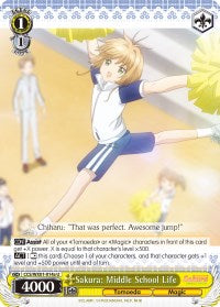 Sakura: Middle School Life (CCS/WX01-014a U) [Cardcaptor Sakura: Clear Card]