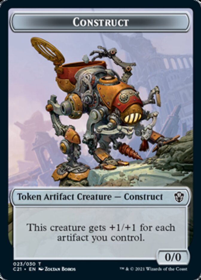 mtg construct cards Copy // Construct Token (030) [Commander 2021 Tokens]
