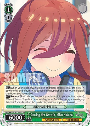 Sensing Her Growth, Miku Nakano (5HY/W101-E045S SR) [The Quintessential Quintuplets Movie]