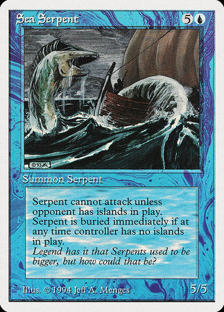 mtg summer magic cards Sea Serpent [Summer Magic / Edgar]