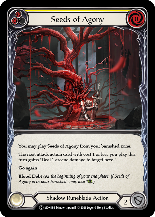 Seeds of Agony (Yellow) [U-MON184-RF] Unlimited Rainbow Foil