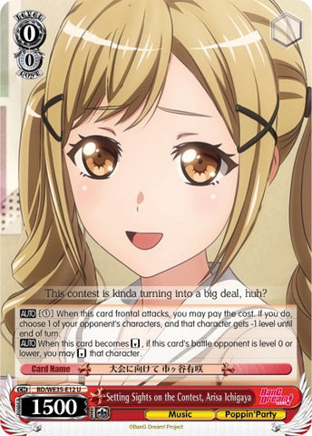 Setting Sights on the Contest, Arisa Ichigaya (BD/WE35-E12 U) (Parallel Foil) [Poppin'Party x Roselia]