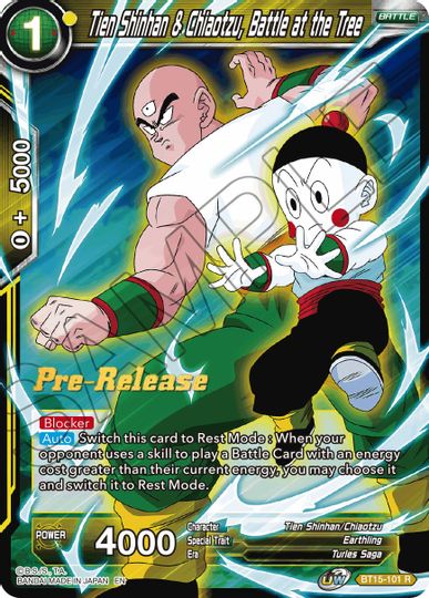 Tien Shinhan & Chiaotzu, Battle at the Tree (BT15-101) [Saiyan Showdow Tien Shinhan & Chiaotzu, Battle at the Tree (BT15-101) [Saiyan Showdow