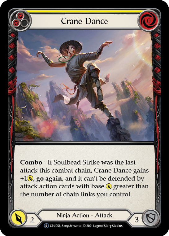 Crane Dance (Yellow) [U-CRU058-RF] Unlimited Rainbow Foil