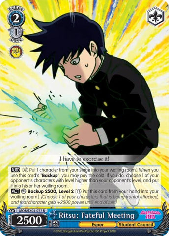 Ritsu: Fateful Meeting (MOB/SX02-077 R) [Mob Psycho 100]